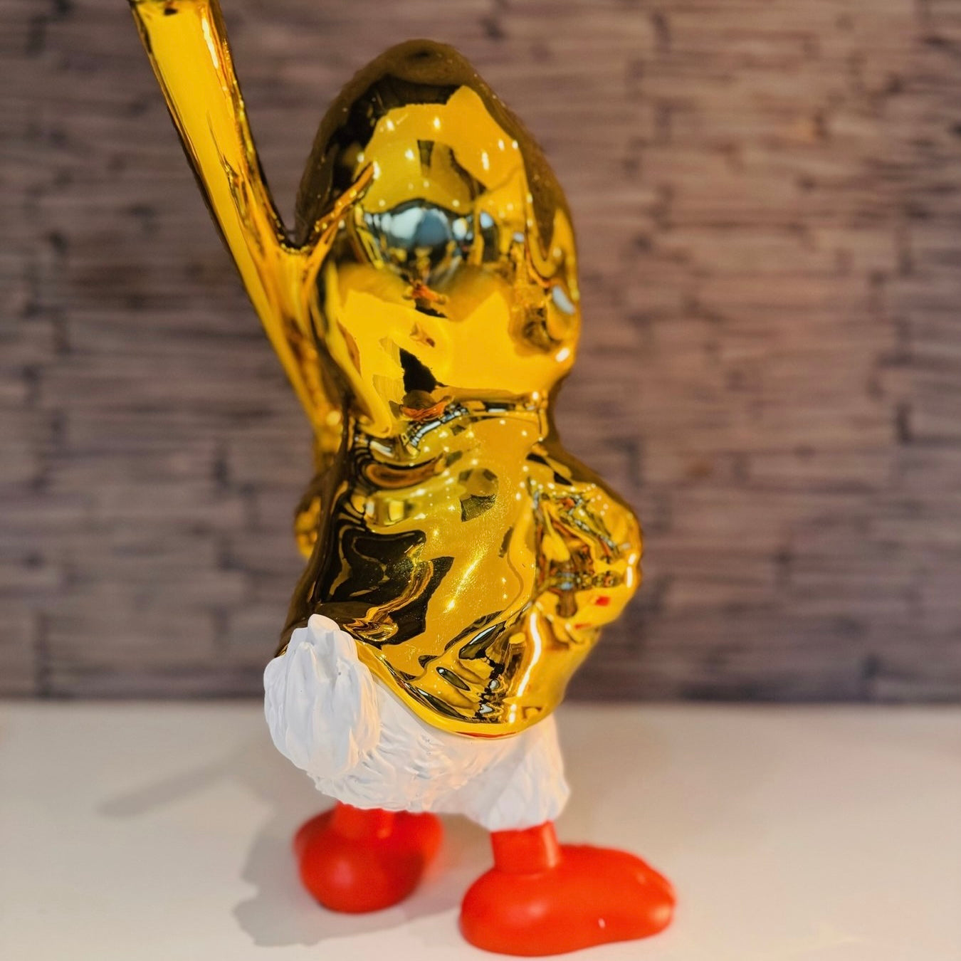Estátua Pato Donald Baseball de Resina