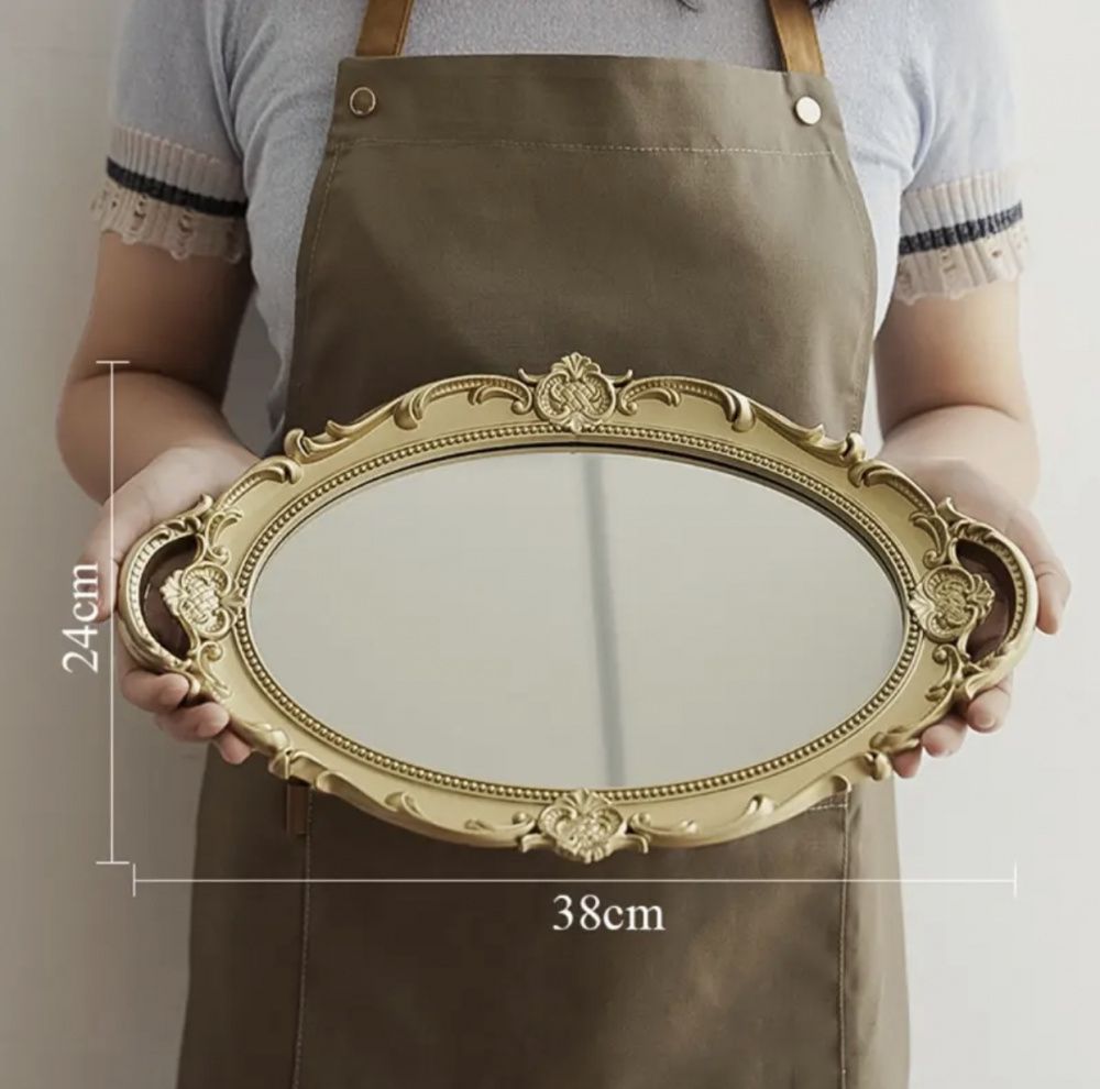 Bandeja de Espelho Decorativa
