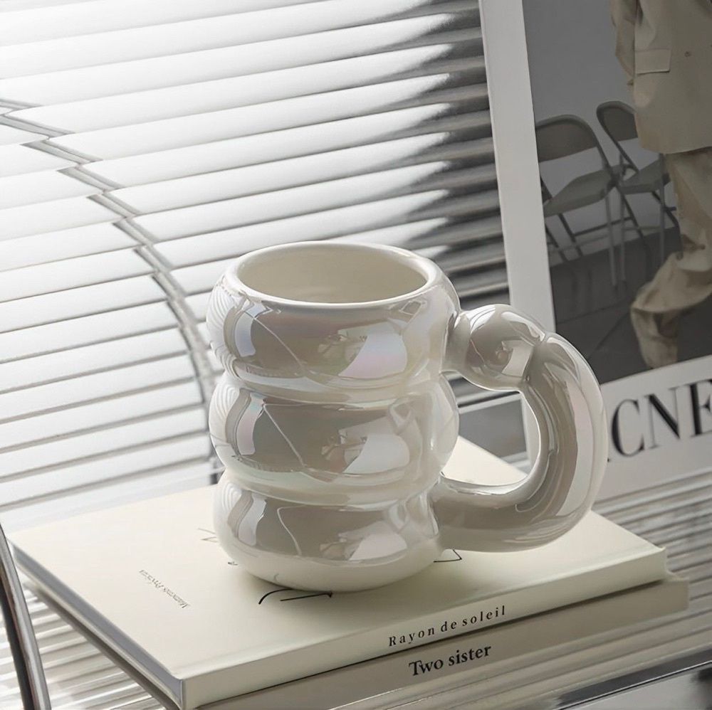 Caneca Bolhas em Cerâmica