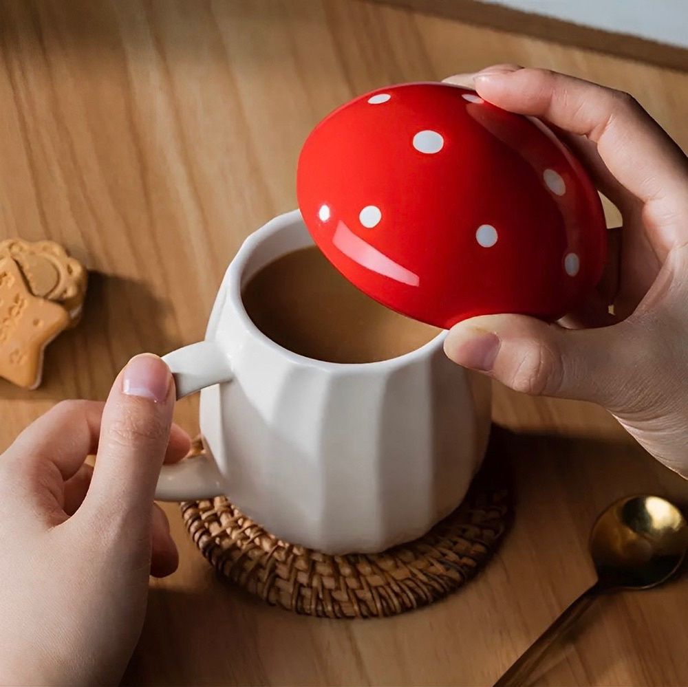 Caneca Cogumelo Cerâmica
