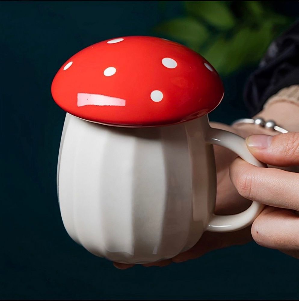 Caneca Cogumelo Cerâmica