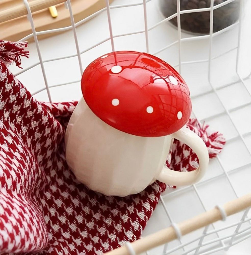 Caneca Cogumelo Cerâmica