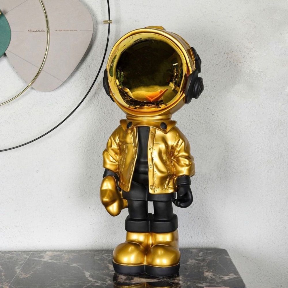 Estátua Astronauta Metalic