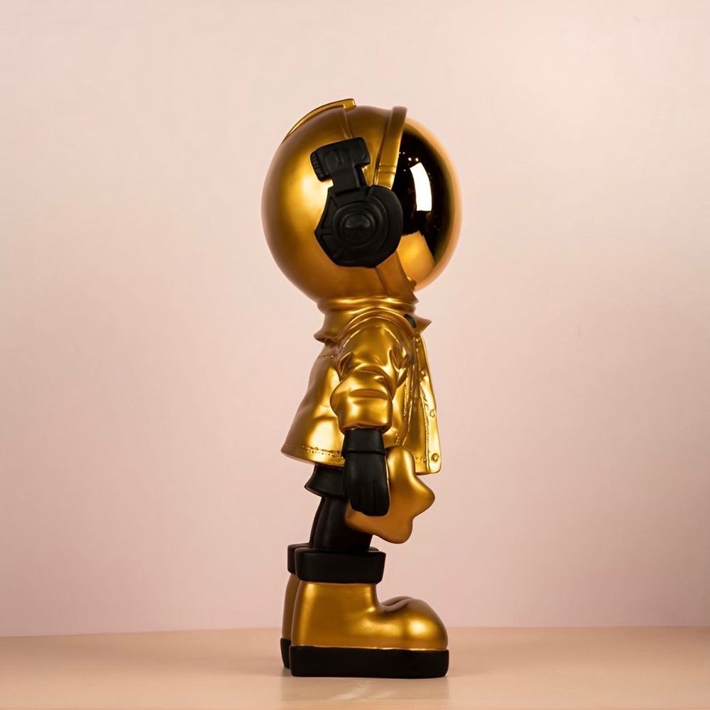 Estátua Astronauta Metalic