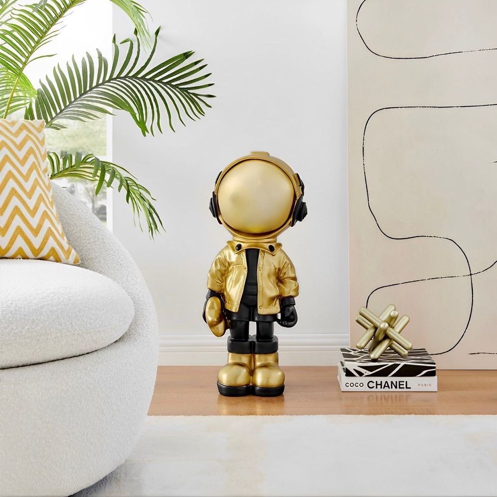 Estátua Astronauta Metalic