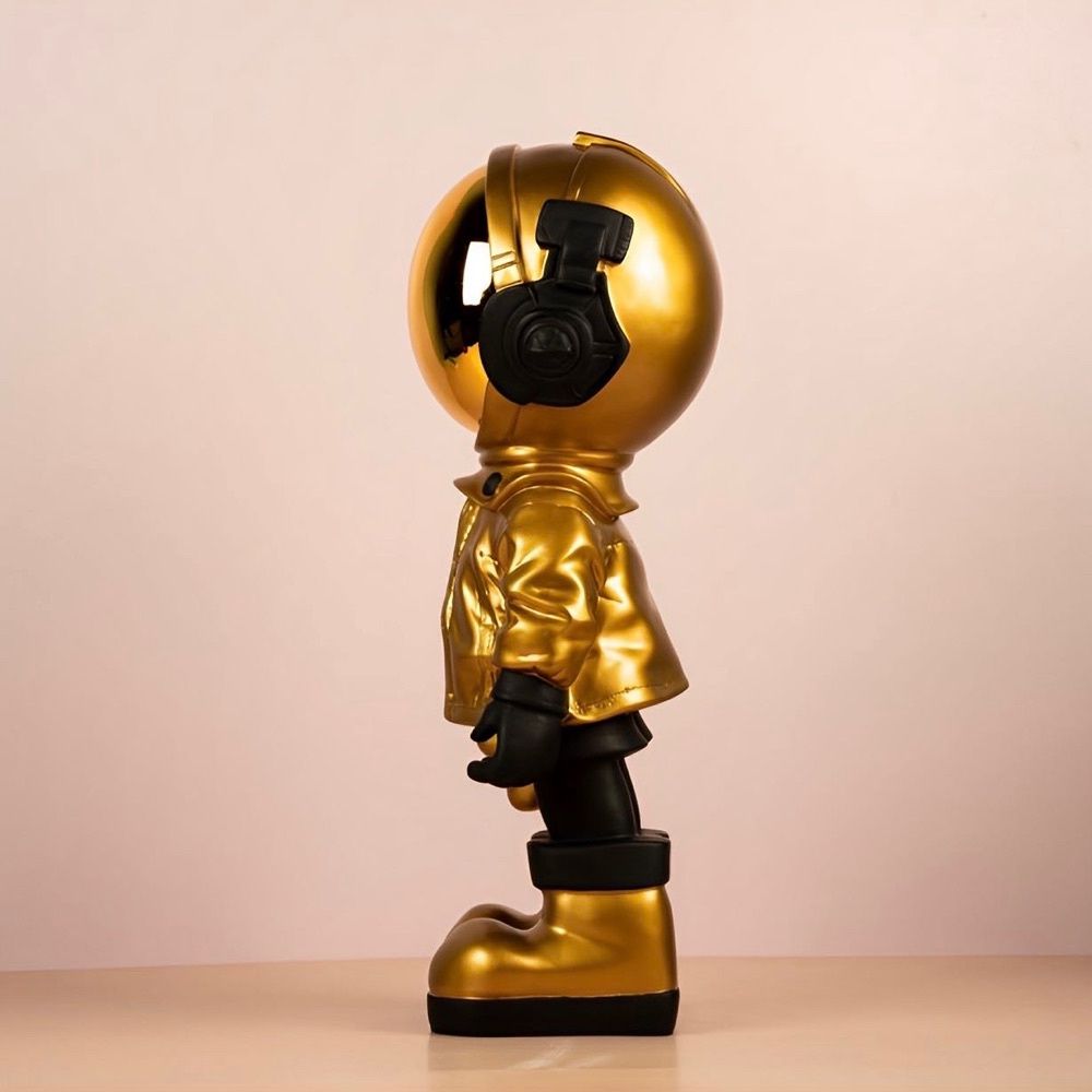 Estátua Astronauta Metalic