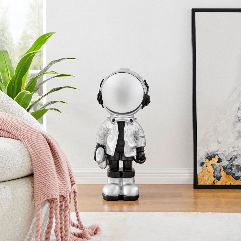 Estátua Astronauta Metalic