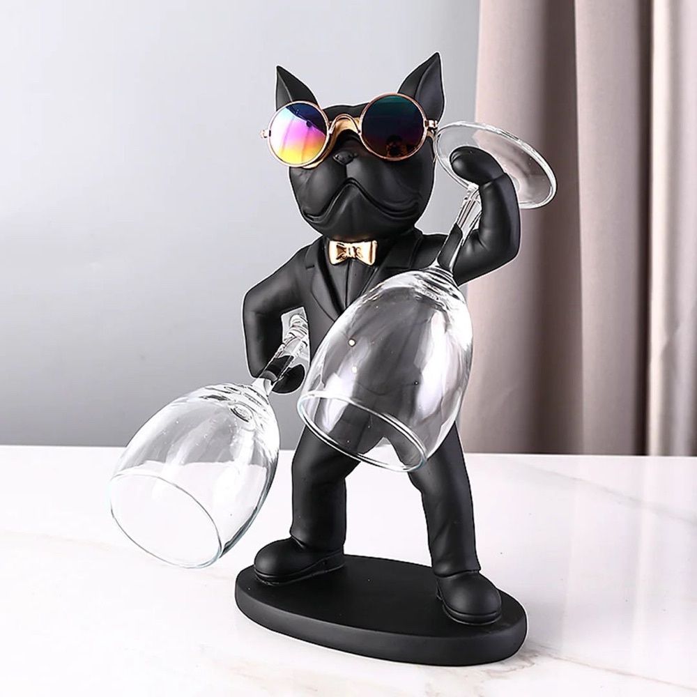 Estátua Bulldog Porta Taças
