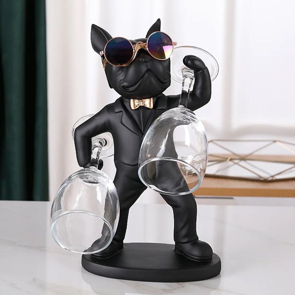 Estátua Bulldog Porta Taças