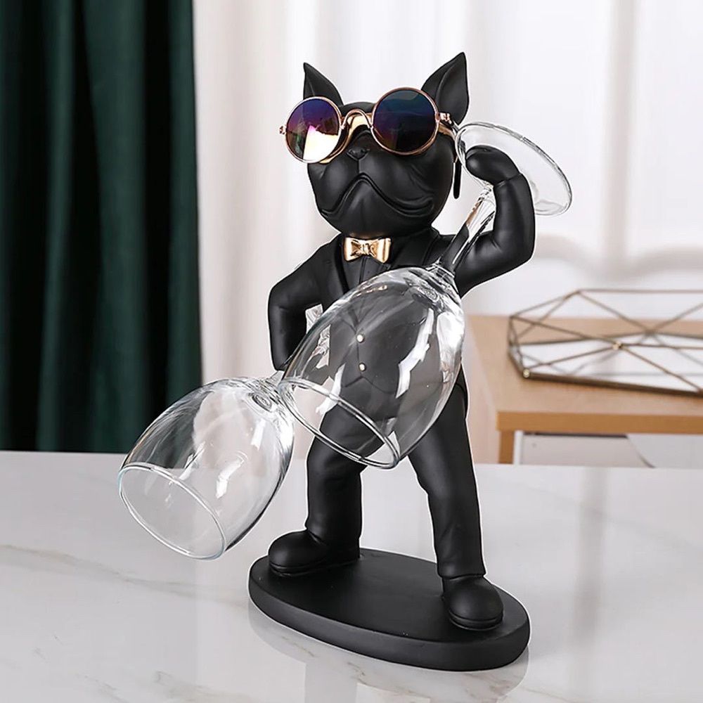 Estátua Bulldog Porta Taças
