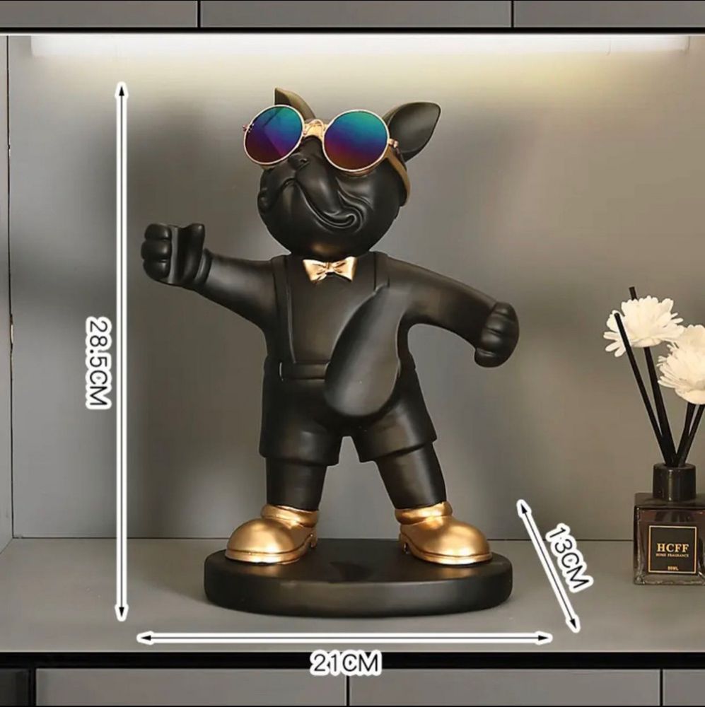 Estátua Bulldog Porta-Vinho