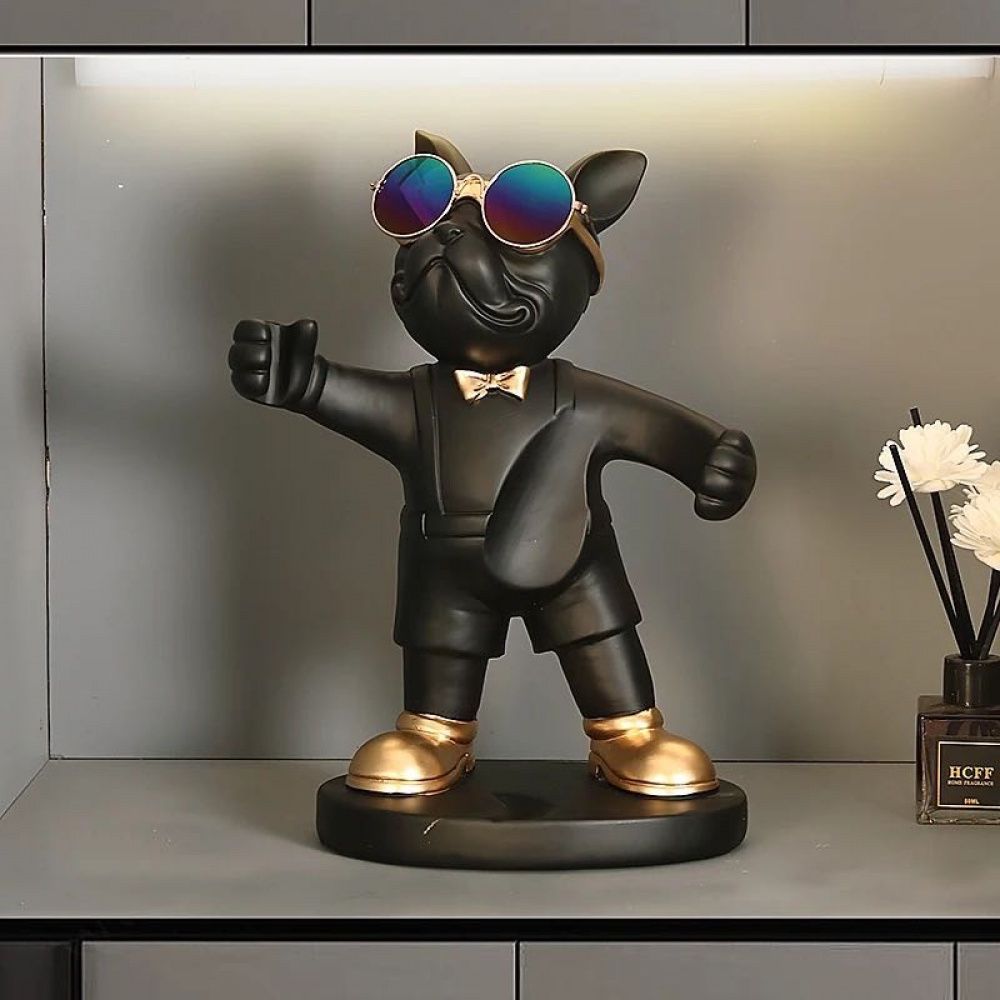 Estátua Bulldog Porta-Vinho