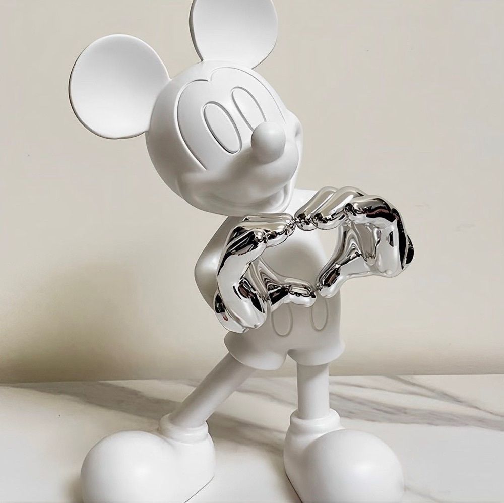 Estátua Mickey Mouse - Love White
