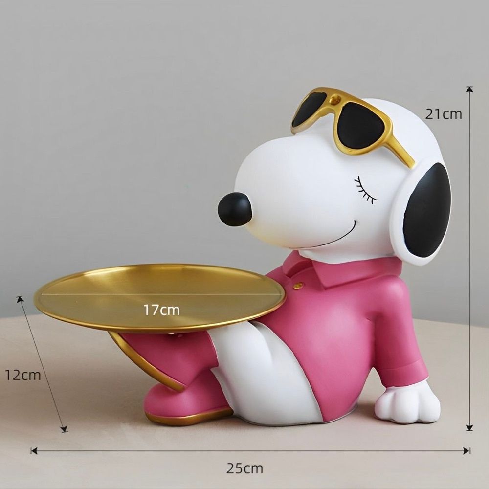 Estátua Snoopy Bandeja