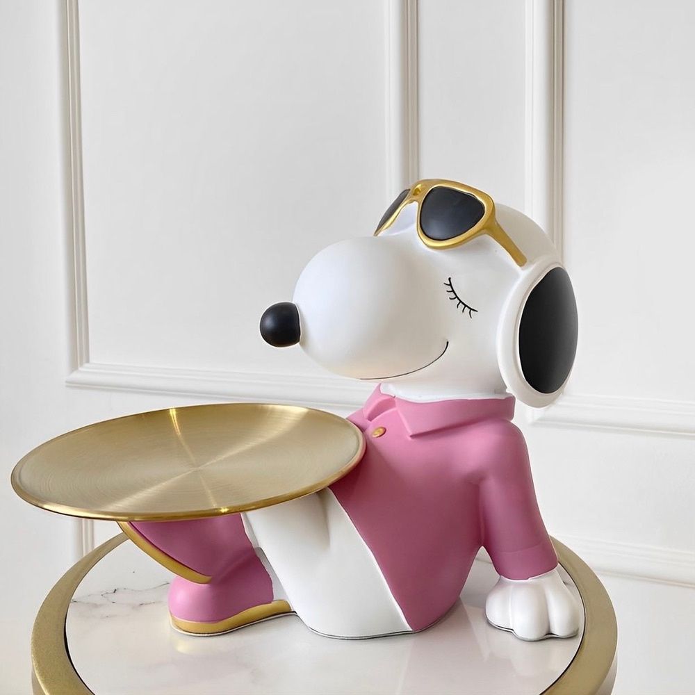 Estátua Snoopy Bandeja