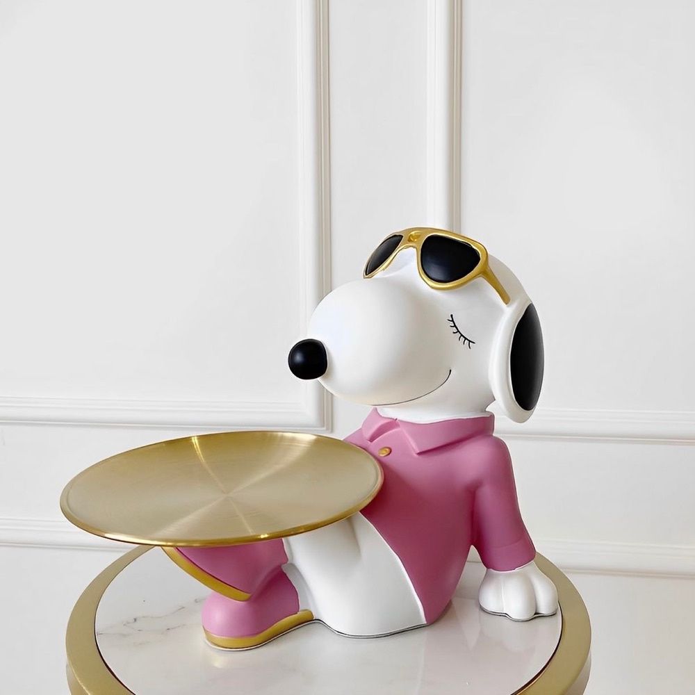 Estátua Snoopy Bandeja