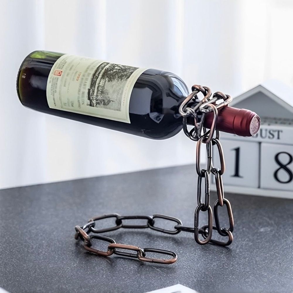 Porta Vinho Corrente Flutuante de Ferro