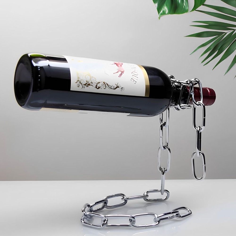 Porta Vinho Corrente Flutuante de Ferro