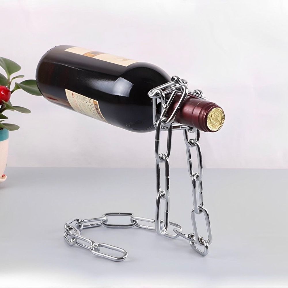Porta Vinho Corrente Flutuante de Ferro