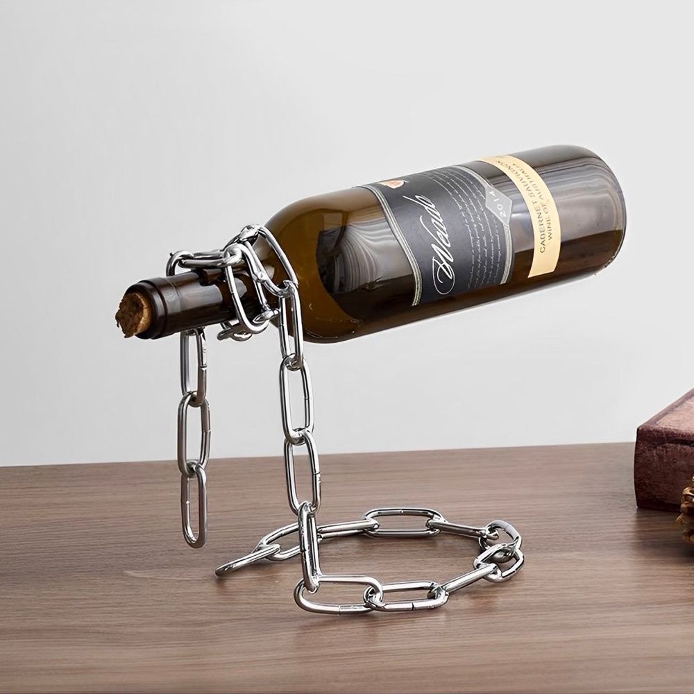Porta Vinho Corrente Flutuante de Ferro