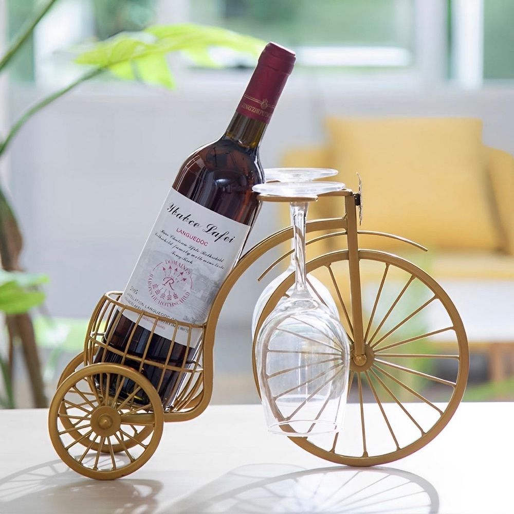 Suporte de Vinho Retrô de Ferro