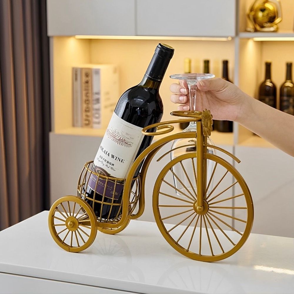 Suporte de Vinho Retrô de Ferro