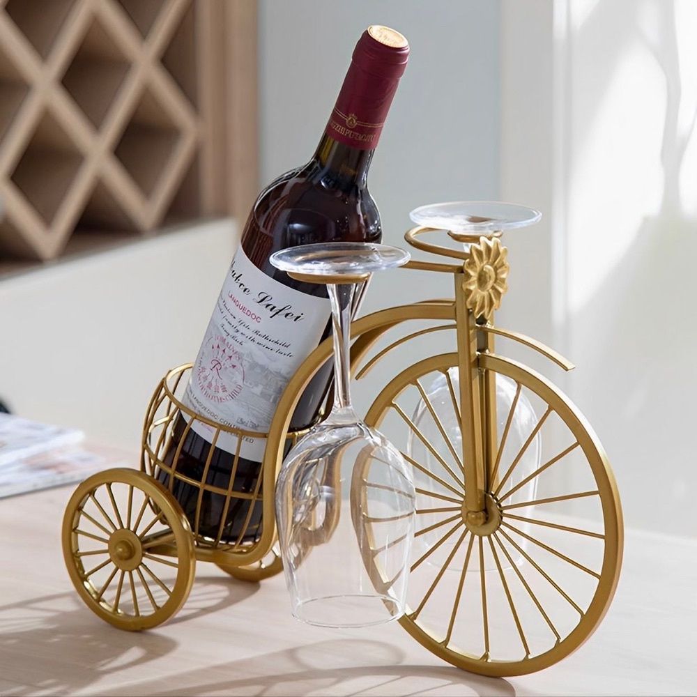 Suporte de Vinho Retrô de Ferro
