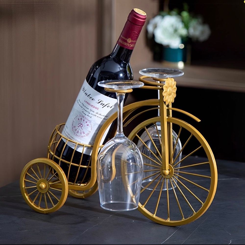 Suporte de Vinho Retrô de Ferro
