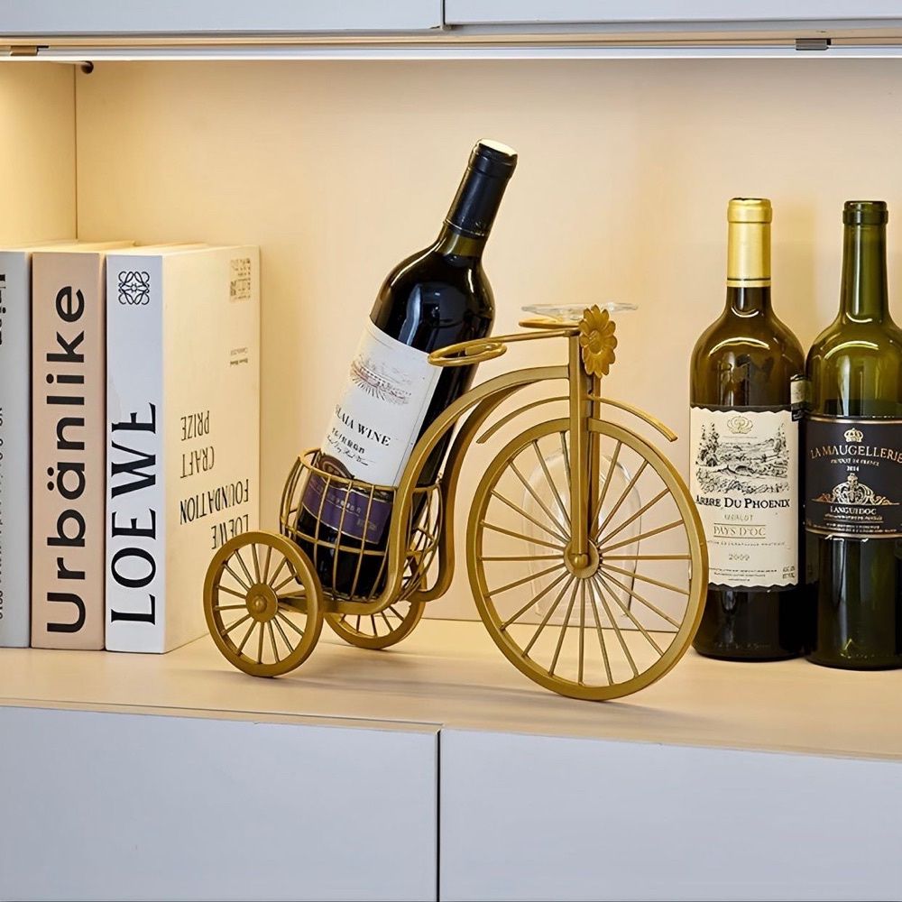 Suporte de Vinho Retrô de Ferro