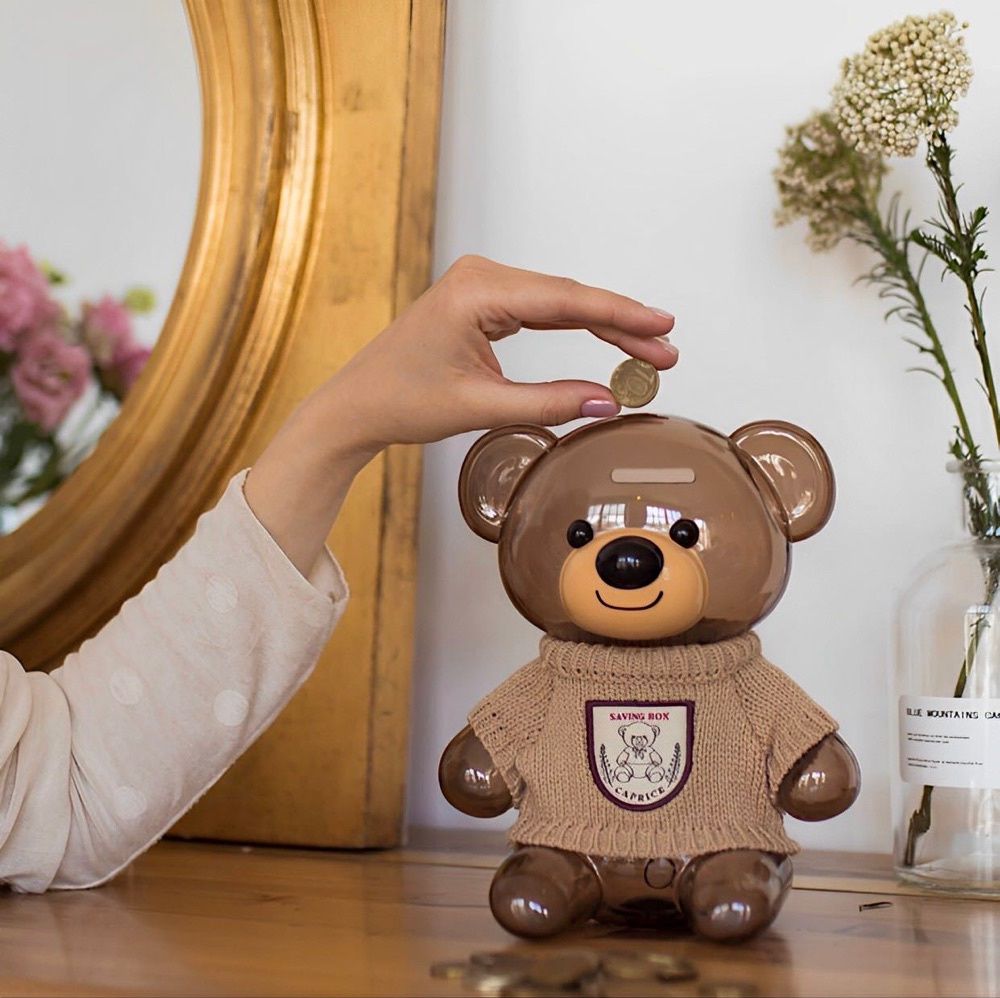 Urso Cofrinho Transparente