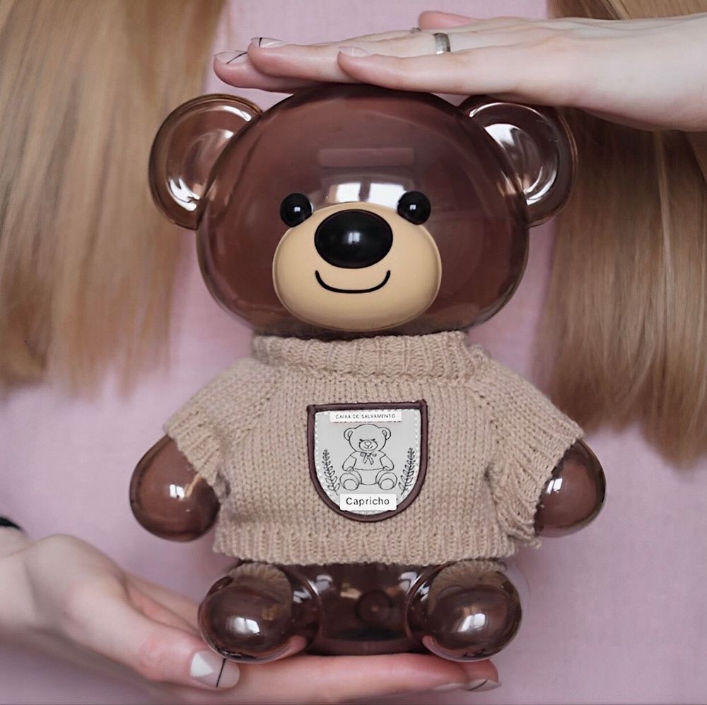 Urso Cofrinho Transparente