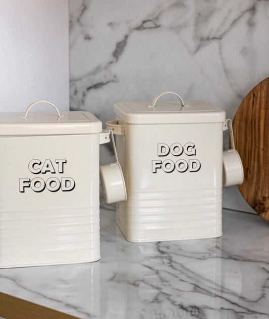 Recipiente para Ração de Cachorro e Gato de Metal
