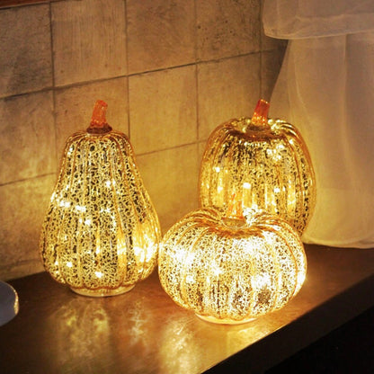 Decoração de Abóboras Brilhantes