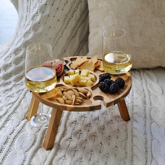 Mesa de Servir de Madeira Acácia
