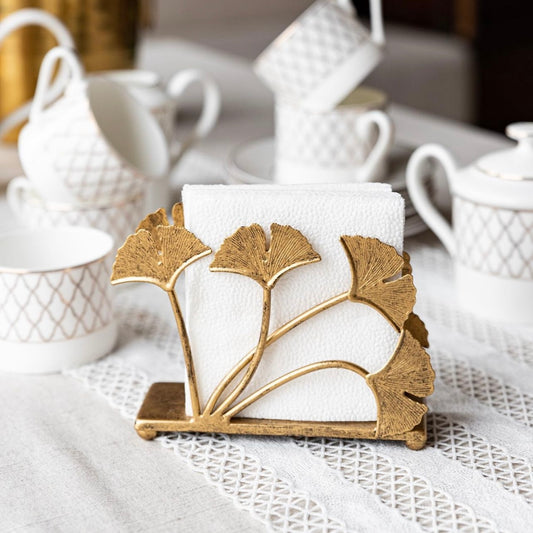 Porta Guardanapo Folhas de Ginkgo