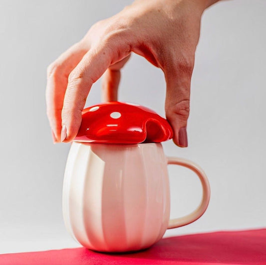 Caneca Cogumelo Cerâmica