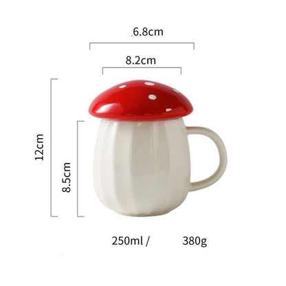 Caneca Cogumelo Cerâmica
