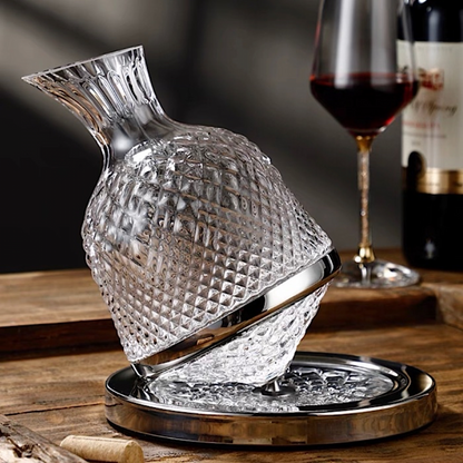 Decantador de Vinho Giratório de Vidro