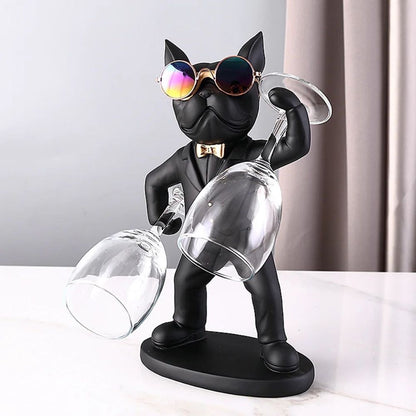 Estátua Bulldog Porta Taças