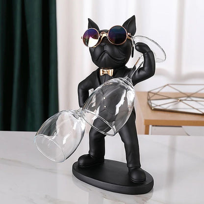 Estátua Bulldog Porta Taças