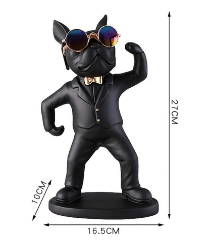 Estátua Bulldog Porta Taças