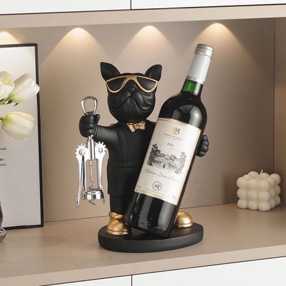 Estátua Bulldog Porta-Vinho