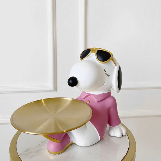 Estátua Snoopy Bandeja