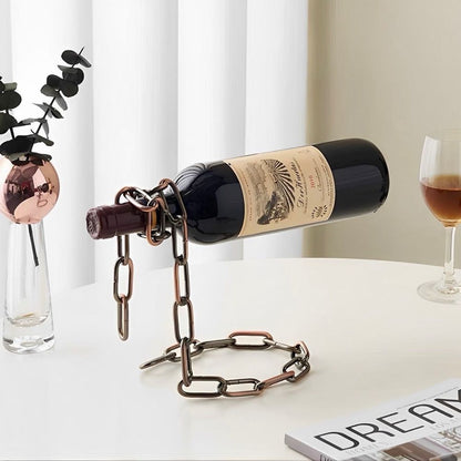 Porta Vinho Corrente Flutuante de Ferro