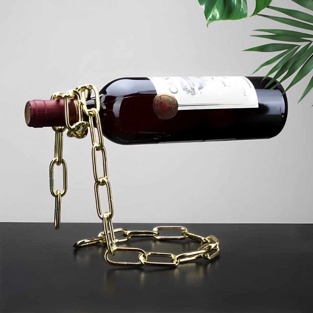 Porta Vinho Corrente Flutuante de Ferro
