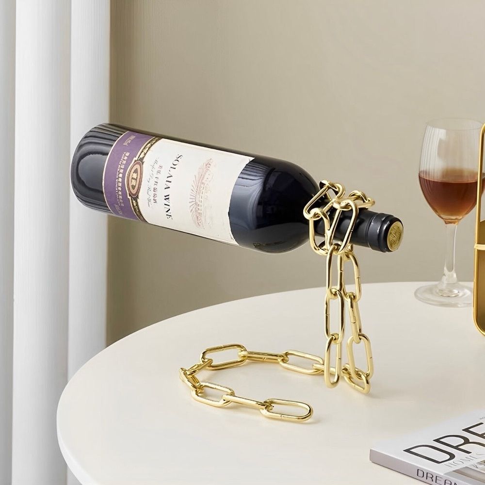 Porta Vinho Corrente Flutuante de Ferro
