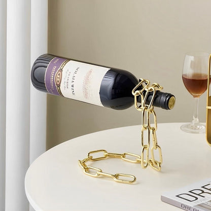 Porta Vinho Corrente Flutuante de Ferro