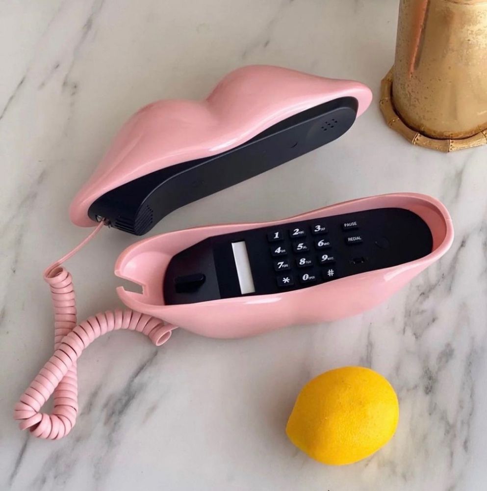 Telefone Lábios Decorativo