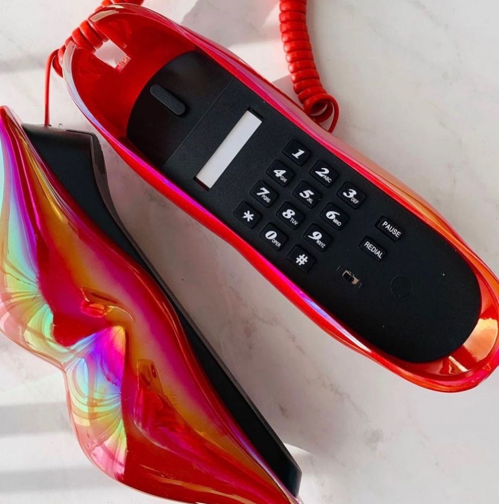 Telefone Lábios Decorativo
