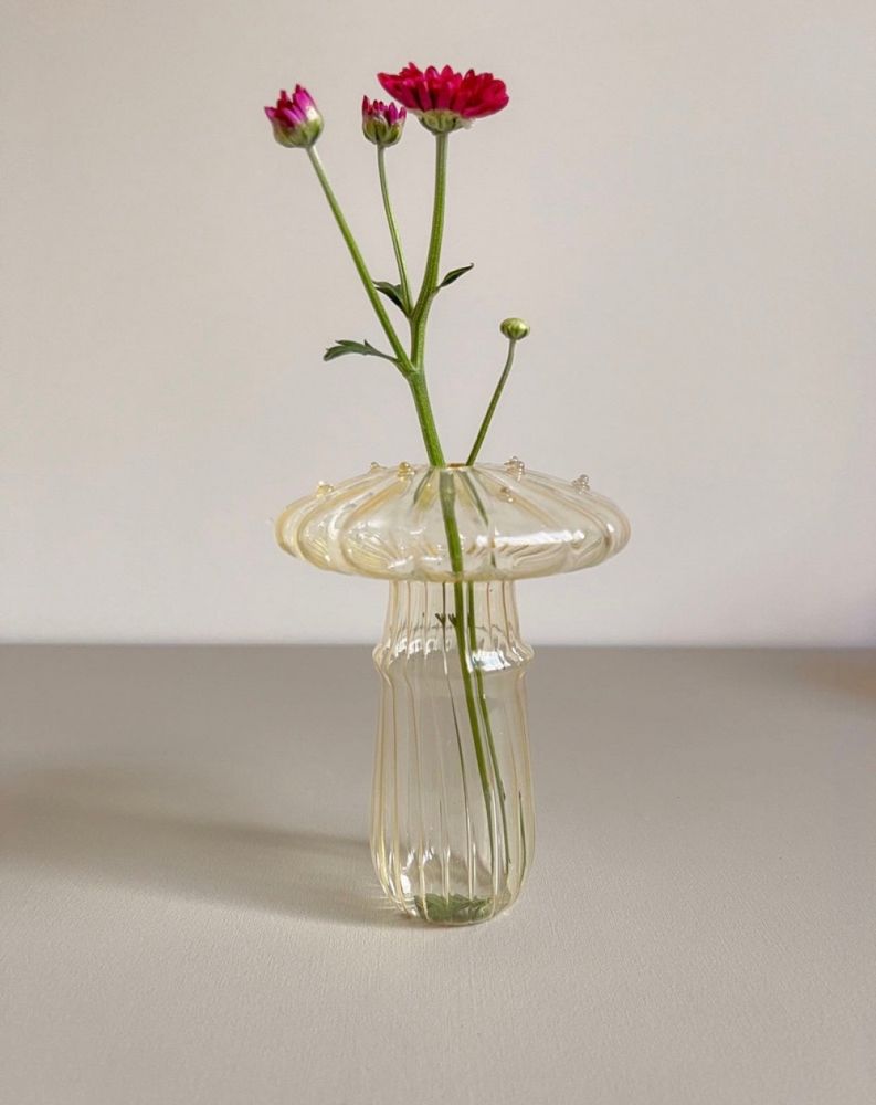 Vaso de Vidro Cogumelo